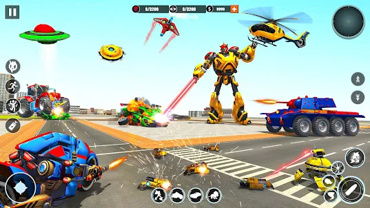 Flying Tiger Robot Car Games