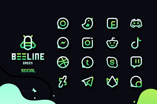 Screenshot of BeeLine Green Iconpack