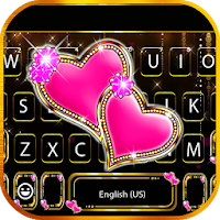 Тема для клавиатуры Bling Pink Hearts