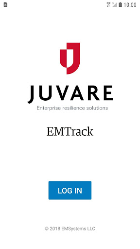 Android application EMTrack screenshort