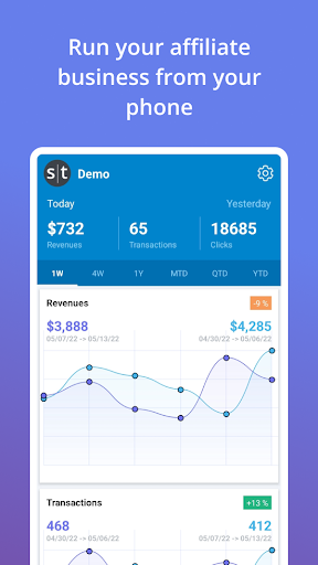 Screenshot of Strackr Dashboard