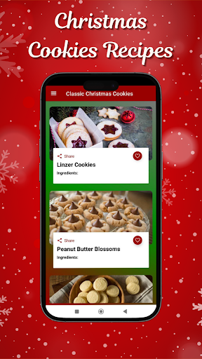 Android application Christmas Cookie Recipe screenshort