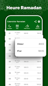Calendrier Ramadan 2024