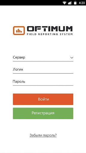 Android application Optimum: f. r. s. screenshort