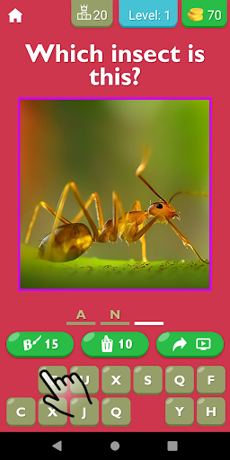 Android application Guess The Insect Game screenshort