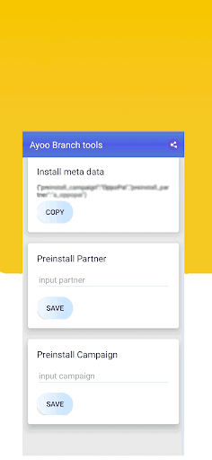 Android application Ayoo Branch Tools screenshort