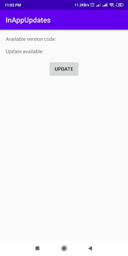 Android application InAppUpdate screenshort