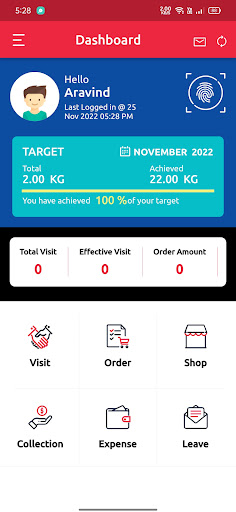 Android application Nellari Salesfokuz screenshort