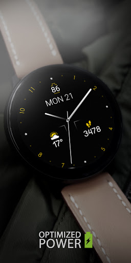 Android application Minimal Gold v21 Watch Face screenshort