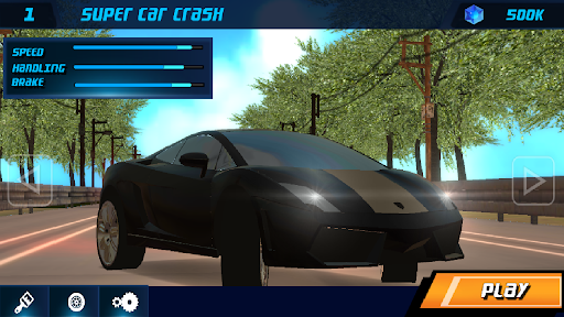 Android application Super Car Crash screenshort