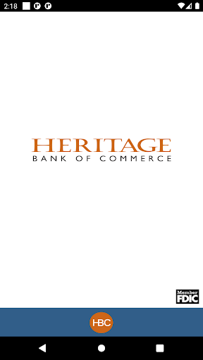 Android application Heritage Bank of Commerce screenshort