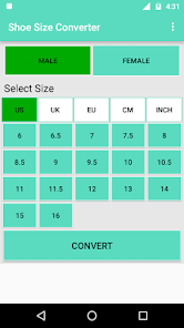 Eu converter hotsell shoe size