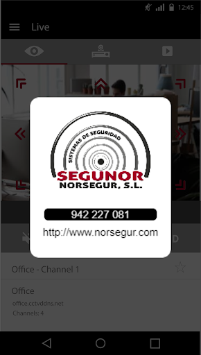 Android application Norsegur EasyView screenshort