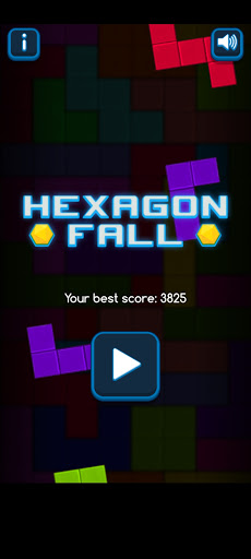 Android application Hexagon Fall screenshort