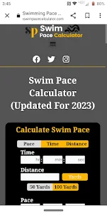 Swim Pace Calculator