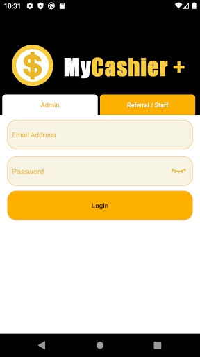 Android application MyCashier+ screenshort