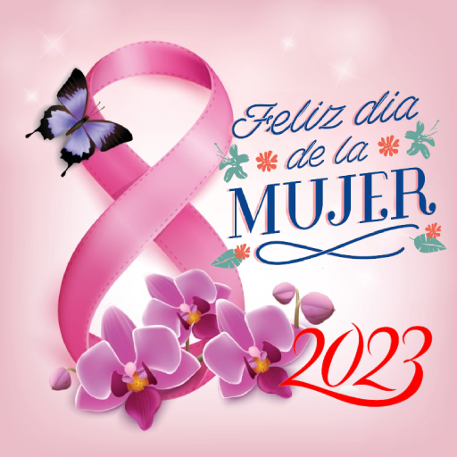 feliz dia de la mujer logo