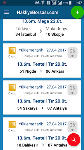 Android application Nakliye Borsasi screenshort