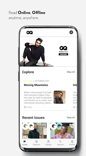 Android application GQ India screenshort