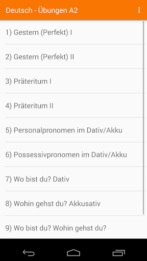 Android application A2 German screenshort