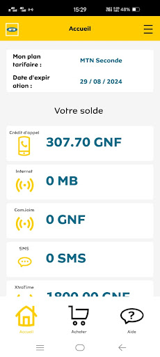 Android application MyMTN Guinee Conakry screenshort