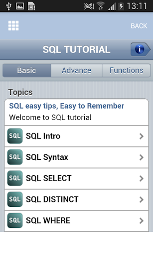 Learn SQL in Easy Way Screen 3