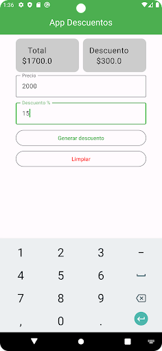 App Descuentos Screen 2