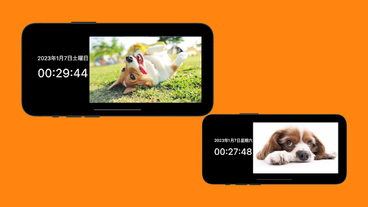 Dog Clock app.digital cute