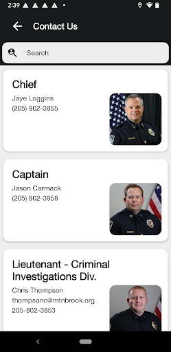 Mountain Brook PD Screen 2
