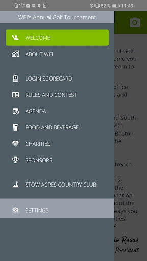 Android application Wei Golf Tournament screenshort