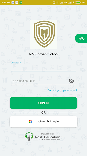 Android application Aim Convent School screenshort