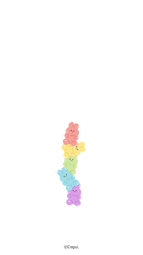 Android application 카카오톡 테마 - 무지개 토끼 젤리 (카톡테마) screenshort