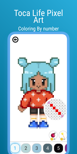 PIXEL-Toca life Pixel Art Color By Number