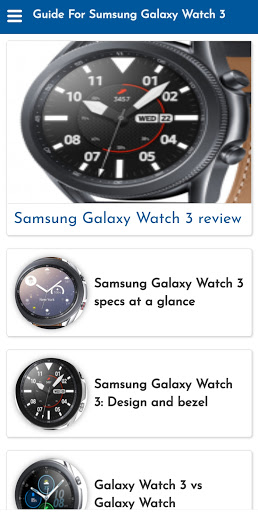 Android application Guide Sumsung Galaxy Watch 3 screenshort
