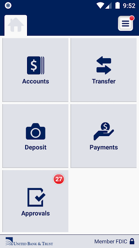 UBT Business Mobile Banking Screen 3