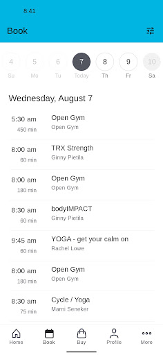 IMPACT Fitness + Training Screen 2