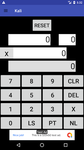 Kalkulator Dua Satuan Screen 2