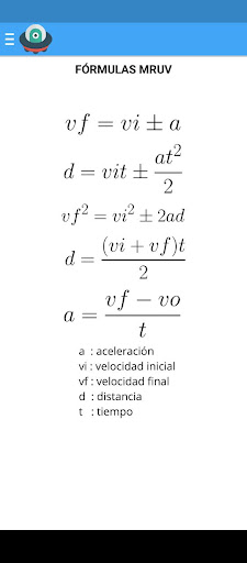 CALCULA MRUV Screen 3