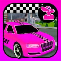 Розовая леди сумасшедший водитель такси 3D