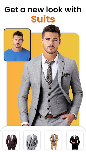 Smarty Men Jacket Photo Editor screenshot 1