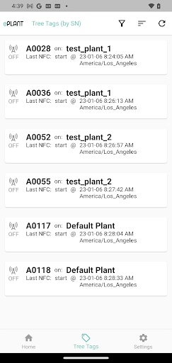 ePlant Tree Tag Manager Screen 3