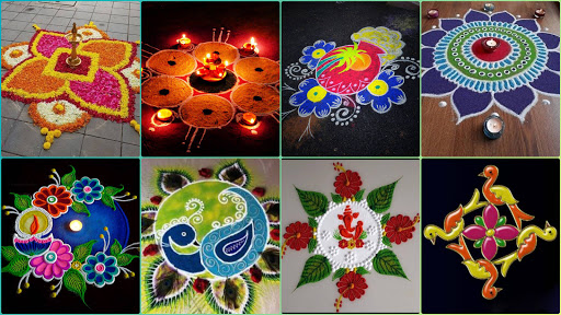 Android application Colorful Rangoli Designs screenshort