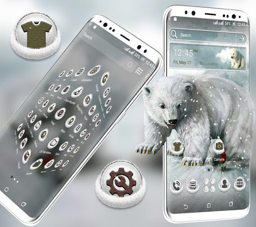 Snow Bear Launcher Theme Screen 2