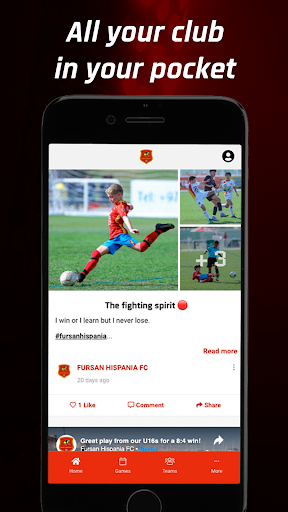 Android application Fursan Hispania FC screenshort