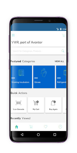 Android application VWR Lab Supplies screenshort
