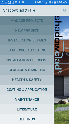 Android application Shadowclad sITe screenshort
