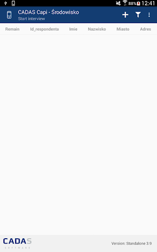 Android application CADAS Capi - Environment screenshort