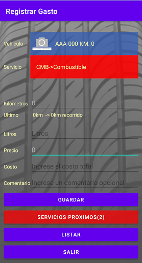 Android application App Servicios Mi Vehículo(SMV) screenshort