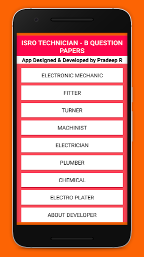 Android application ISRO TECHNICIAN QUESTION PAPER screenshort