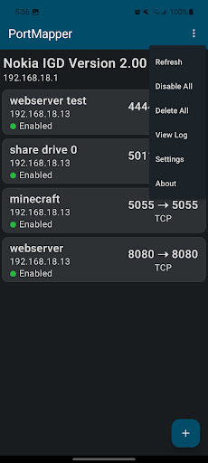 PortMapper Screen 2